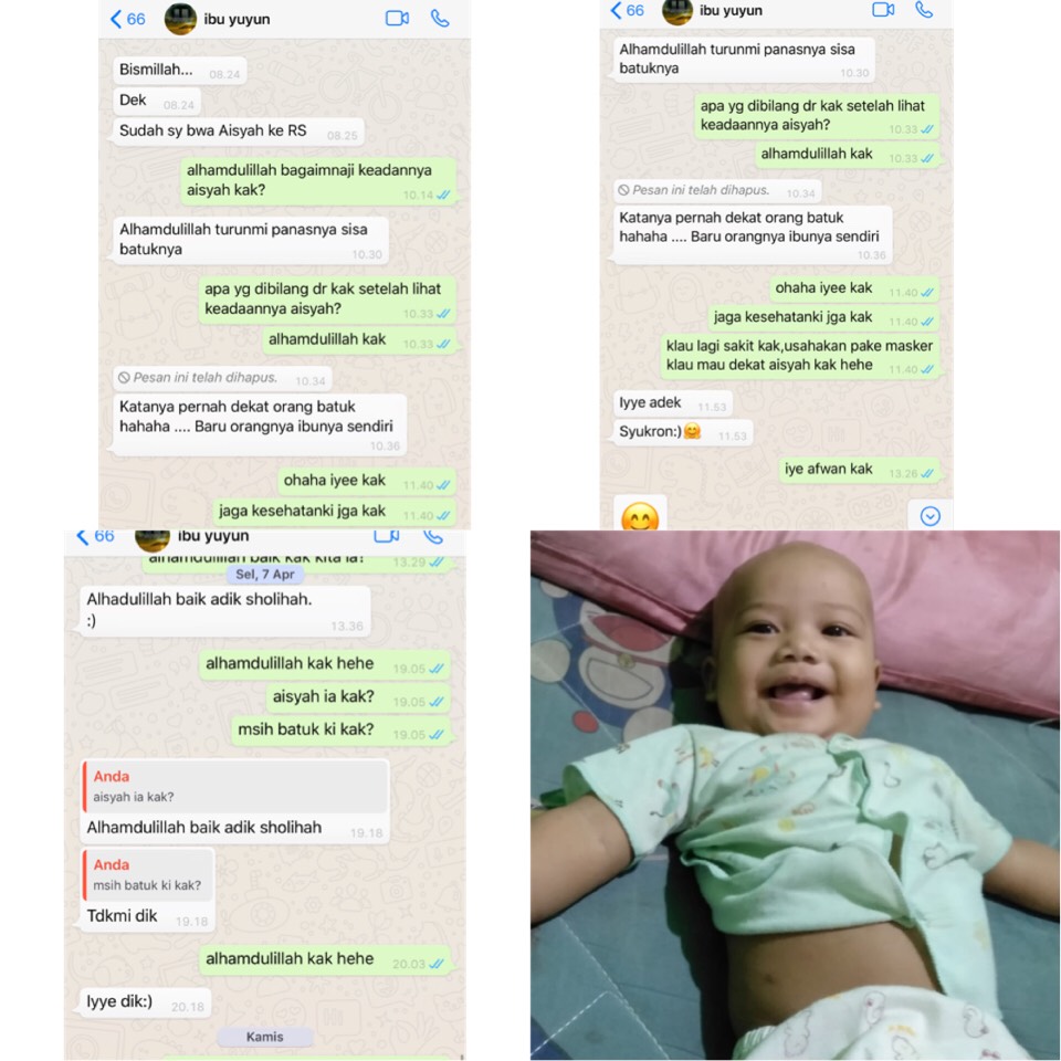 memantau ibu yuyun dan aisyah via whatsapp